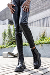Lace-up boots with buckle