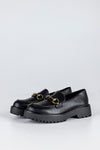 Chunky sole loafers with chain