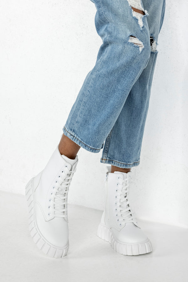 Lace up sneaker boots