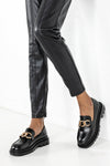 Chunky sole loafers with chain