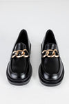 Chunky sole loafers with chain