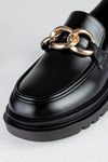 Chunky sole loafers with chain