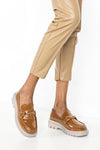 Chunky sole loafers with chain