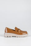 Chunky sole loafers with chain