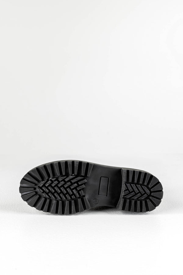 Leather lace-up boots