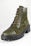 Leather lace-up boots