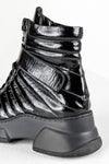 Leather lace-up boots