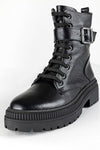 Leather lace-up boots