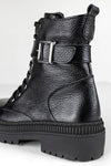 Leather lace-up boots