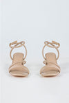 Square toe strappy heeled sandals