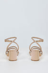 Square toe strappy heeled sandals