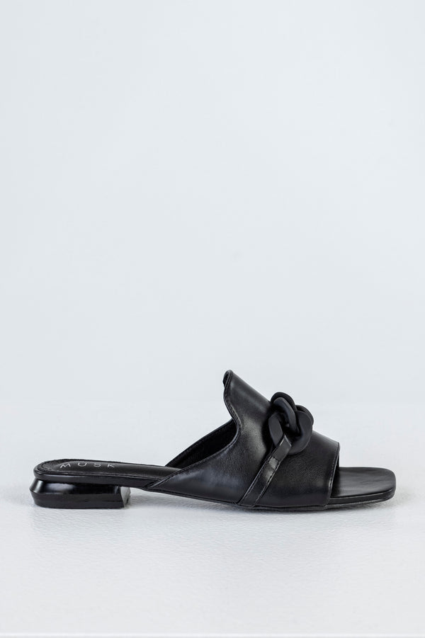 Slide sandals with chain