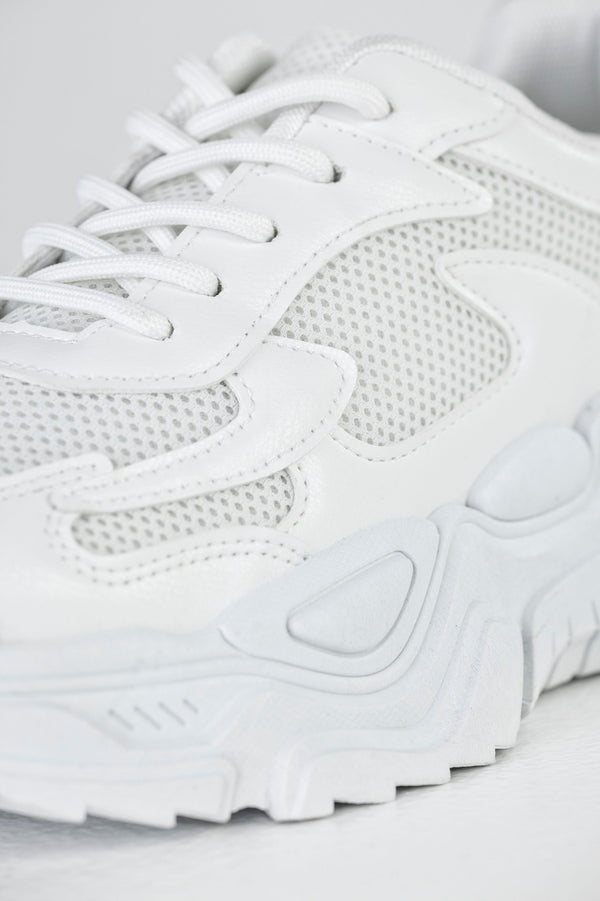 Lace-up fastening sneakers