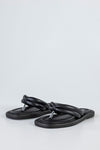 Quilted slide sandals