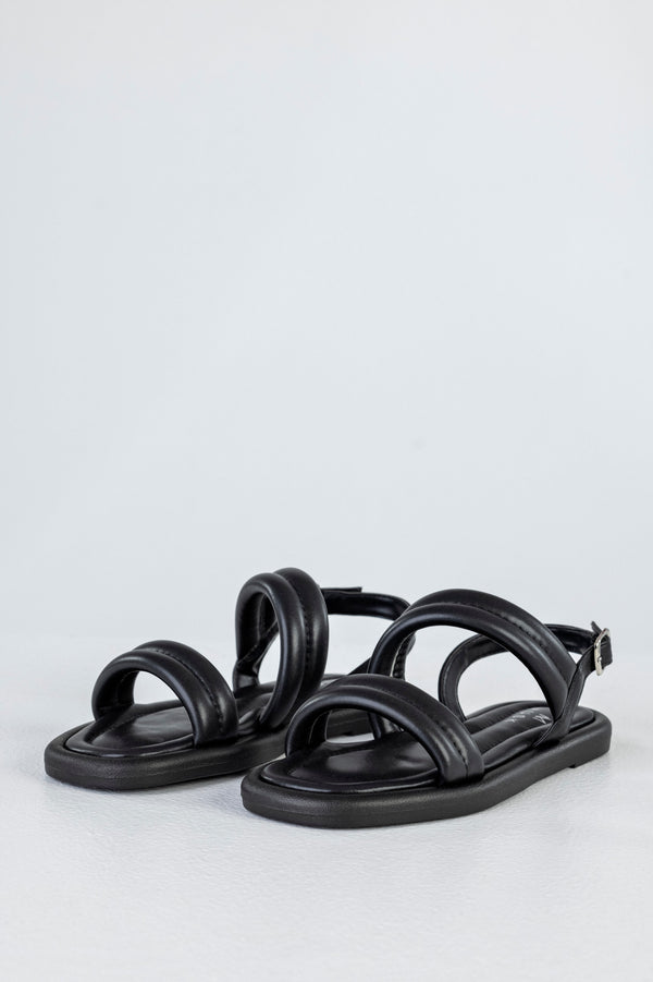 Quilted slide sandals