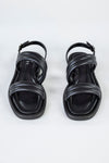 Quilted slide sandals