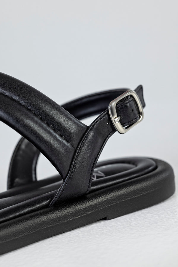 Quilted slide sandals