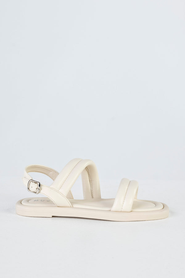 Quilted slide sandals