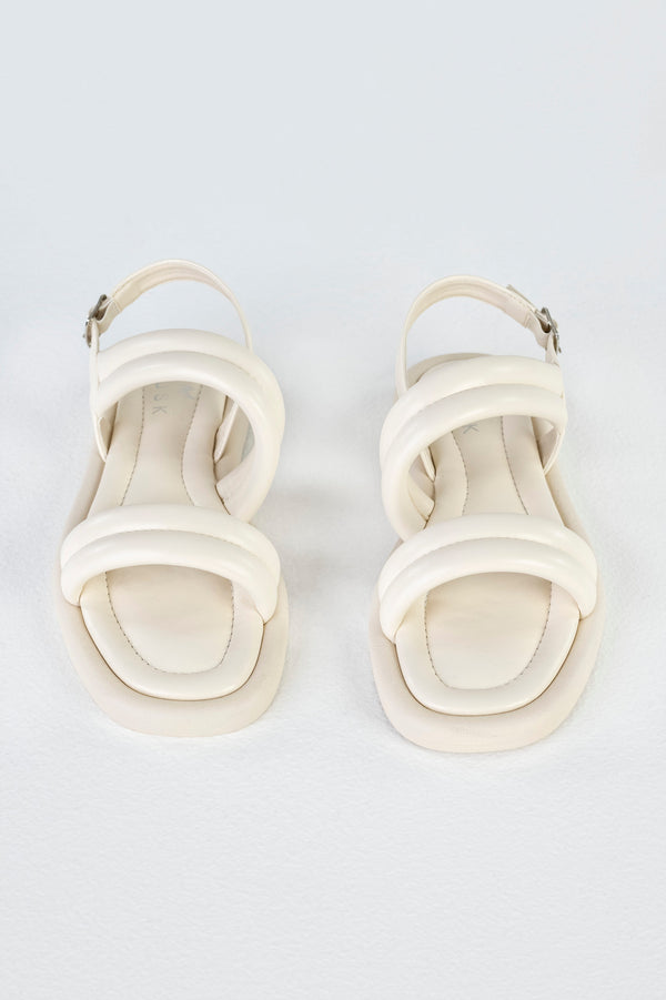 Quilted slide sandals