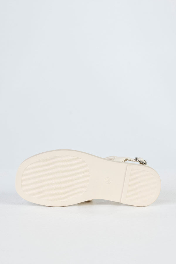 Quilted slide sandals