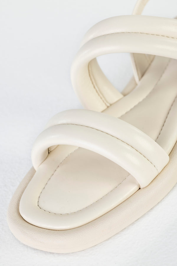 Quilted slide sandals