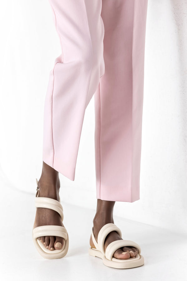 Quilted slide sandals