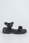 Flatform sandals with buckle
