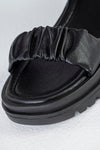 Flatform sandals with buckle