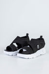 Chunky sole textile sandals