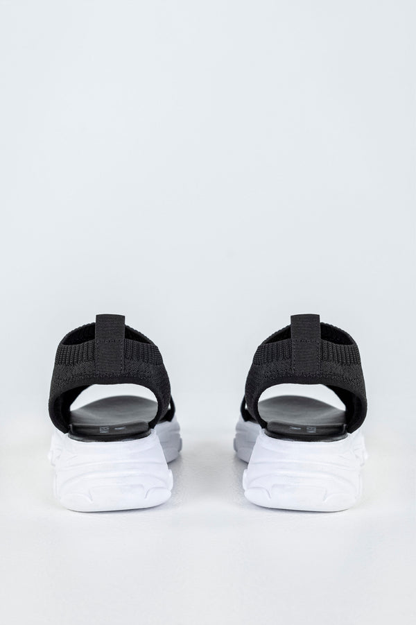 Chunky sole textile sandals