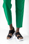 Chunky sole textile sandals