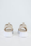 Chunky sole textile sandals
