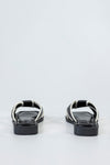Crossover slide sandals
