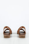 Leather flat sandals