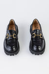 Chunky sole loafers with chain