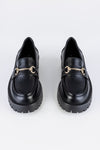 Chunky sole loafers with chain