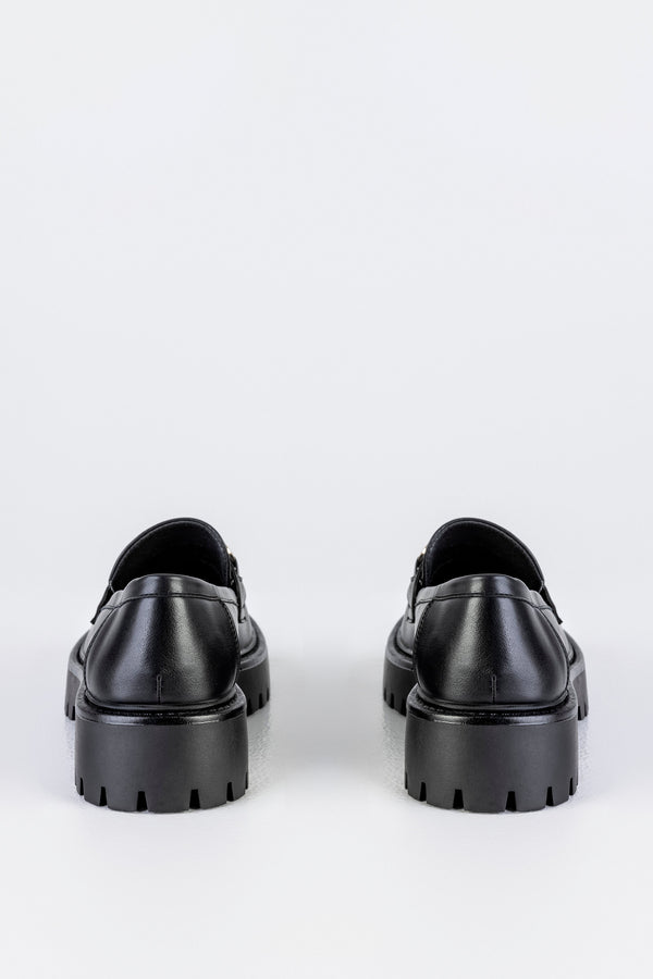Chunky sole loafers with chain
