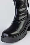 Zip back fastening boots
