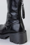 Zip back fastening boots