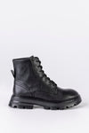 Leather lace-up boots