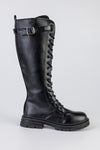 Lace-up long boots