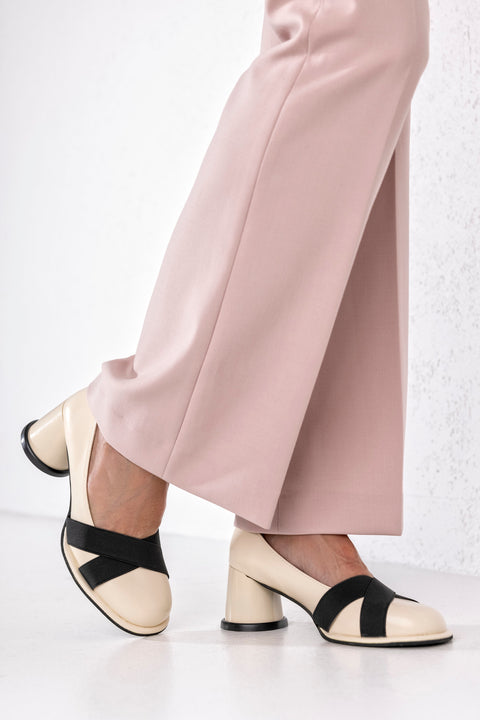 Round heeled women shoes