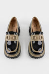 Chunky sole loafers with chain