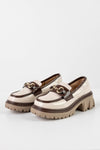 Chunky sole loafers with chain