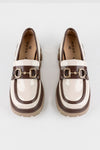 Chunky sole loafers with chain