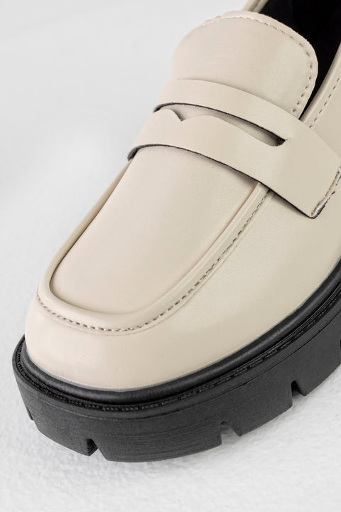 Chunky sole loafers