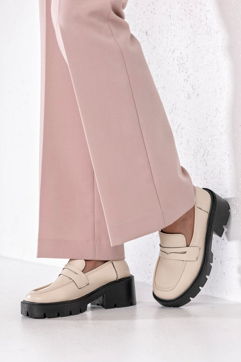 Chunky sole loafers