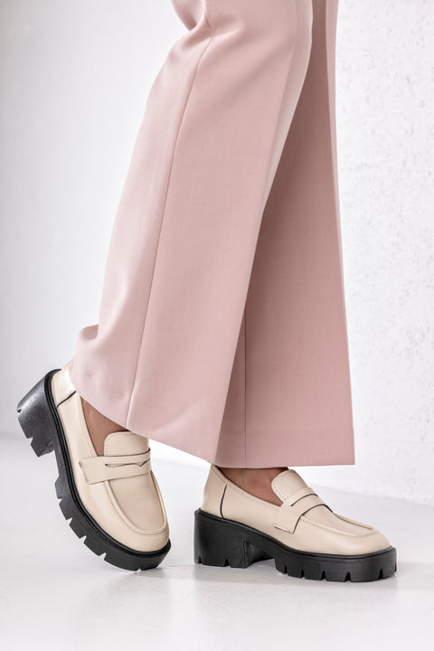 Chunky sole loafers