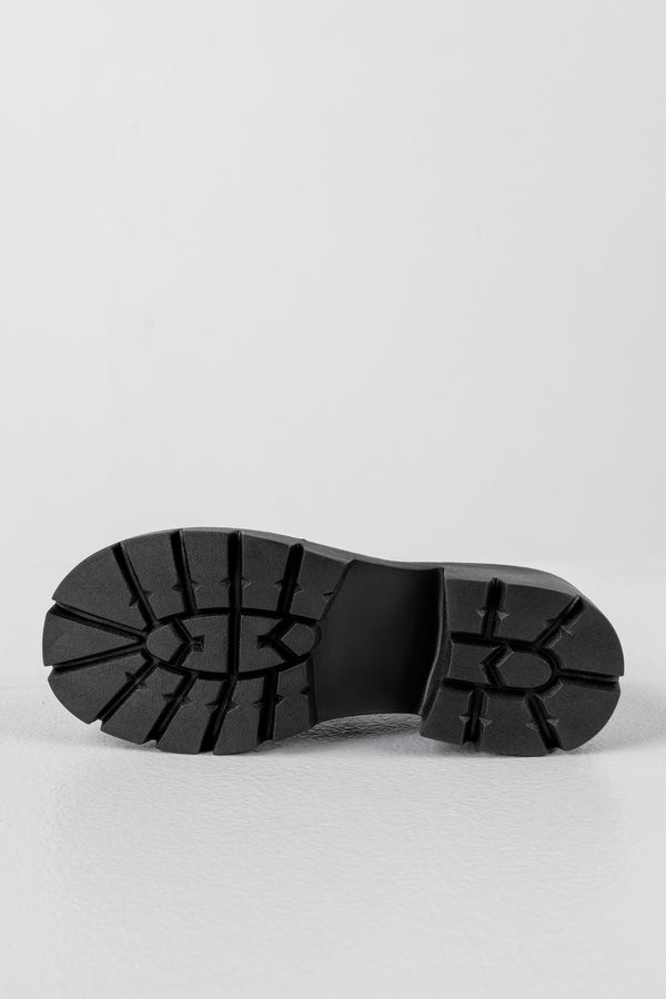 Chunky sole patent loafers