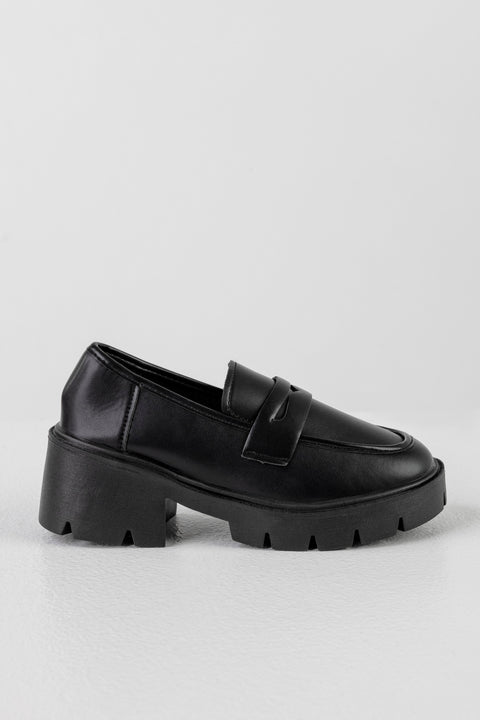 Chunky sole loafers